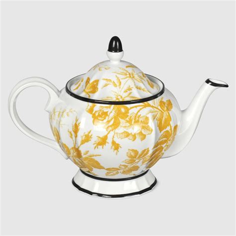 gucci tea pot|Herbarium porcelain teapot in yellow .